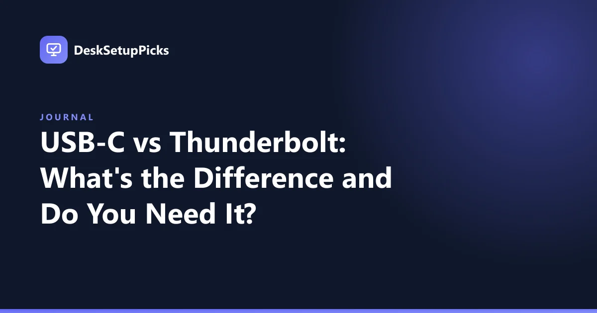 USB-C vs Thunderbolt: What's the Difference?